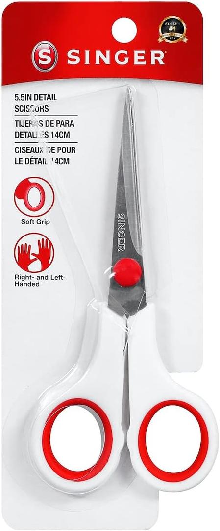 SINGER 00448 5-1/2-Inch Sewing Scissors with Comfort Grip, ,