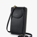 S-ZONE Small Crossbody Bags for Women Cell Phone Purse RFID Blocking Wallet Purses with Credit Card Slots, Black