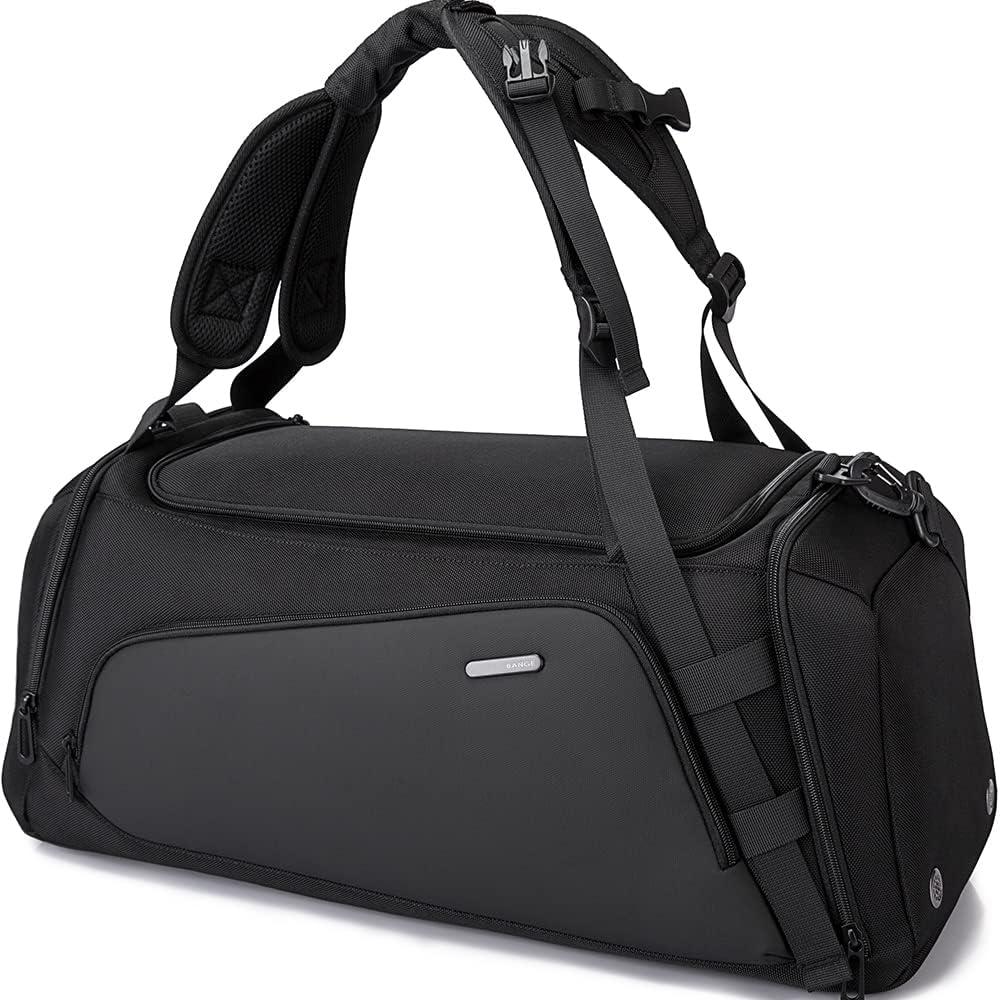 BANGE Gym Sports Duffel Backpack for Man & Women (Black)