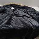 Silver Lilly Premium Womens Robe with Shawl Collar, Plush Bath Robe for Women, Fluffy, Warm, Fleece Women's Bathrobe (Large-X-Large, Black Faux Fur)