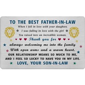 EE&YU Father in Law Card from Son in Law - Father of Bride Birthday Wedding Christmas Appreciation Gifts