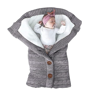 XMWEALTHY Unisex Infant Swaddle Blankets Soft Thick Fleece Knit Baby Girls Boys Stroller Wraps (Baby Grey1)