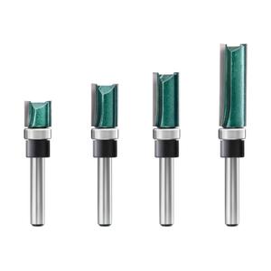 Pattern Flush Trim Router Bits 1/4 Shank, Bottom Bearing Pattern Router bit Set, 1/4 Flush Trim Cut Router Bits, Handy, Durable & Sharp for Home DIY