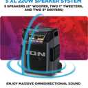 ION Block Rocker XL 220W Bluetooth Outdoor Speaker with Wheels, 220W water-resistant