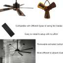20 Pack Ceiling Fan Filters for Blades - Ceiling Fan Air Purifier Pads - Activated Coconut Carbon Ceiling Fan Filter Accessories Dust Catcher
