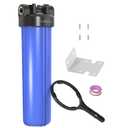 PWB20 Whole House Water Filter Housing, Fits 20” x 4.5” Big Blue Filters, Inline Pre-Filtration System for RV, Home Well and City Water Sediment etc with 1" NPT Port, Pressure Relief Valve