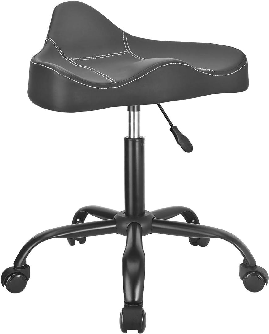 JOSTZHXIN Rolling Salon Stool Height Adjustable, Drafting Work Tattoo Massage SPA PU Leather Office Chair, Bar Stool Home Office Rolling Chair(Style 6)