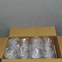 WDF 7oz Clear Dessert Cups Disposable - 96 Pack Dessert Cups With Mini Gold Spoons Plastic Parfait Cups Medium to Large 48 Ice Cream Plastic Cups & 48 Gold Tasting Spoons for Party & Thanksgiving