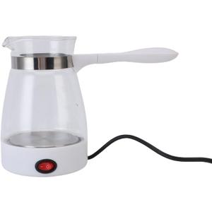Electric Coffee Pot, 600W Glass SUS Electric Turkish Glass Tea Pot with Handle for Coffee Espresso Milk Hot Chocolate (US Plug)