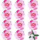 Yilloog 12 Pack Rose Hair Clip Flower 2.8'' Hairpin Floral Brooch Floral Hairclips Mexican Flowers Hairpin Party Supplies for Women Rose Hair Accessories Wedding Pack(Pink)