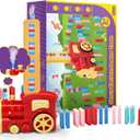Skirfy Birthday Gift Kids Toys Dominoes Train Set- 160PCS Domino Blocks Set Automatically Run with Real Steam Function, with Lights and Sound,Creative Toys for Kids Aged 4-8 with Storage Bag (Red160pcs)