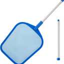 Tavaleu Pool Skimmer, Hot Tub Skimmer Spa Net with Pole, 26'', Ultra Fine Mesh Skimmer Rake, Swimming Pool Leaf Skimmer Net with Aluminum Pole, Spa Hot Tub Skimmer for Fast Cleaning, Leaves, Debris