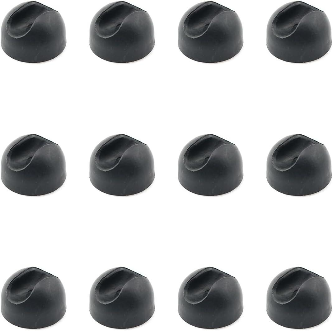 ZYAMY 12PCS Hairpin Leg Protectors Furniture Table Chair Legs Floor Protectors Tip Table Chair Legs Rubber Caps Office Chair Foot Covers Non Slip Feet for Diameter 10 to 12mm Hairpin Legs Black