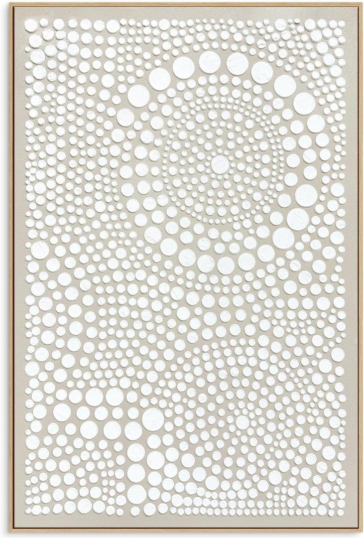 SAFERRYHOME Abstract Textured Hand Painted Wall Art, Thick Texture, 24"x36"