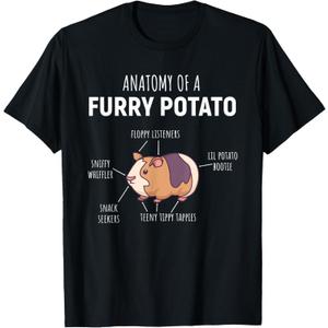 Anatomy Of A Furry Potato Guinea Pig Lover Gift T-Shirt