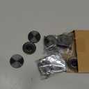 M METERXITY 12-Pack Screw Covers Caps, 1.18" Dia Stainless Steel Brushed Mirror Decorative Screws Cap Nails Fasteners for Sign Advertising Hardware/Bathroom Upholstery Head Covers [Black]