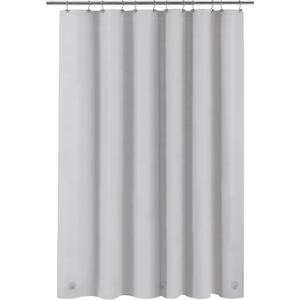 Barossa Design Shower Curtain Liner - Premium PEVA, BPA & PVC Free, No Chemical Smell, Lightweight Standard Size Shower Curtain with 3 Magnets, Metal Grommets -Silver Gray