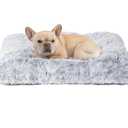 Bedsure  Dog Crate Bed for Medium Dogs, Plush Faux Fur Crate Pad, Calming Anti Anxiety Medium Dog Bed, Washable Soft Warm Crate Mat with Non-Slip Bottom