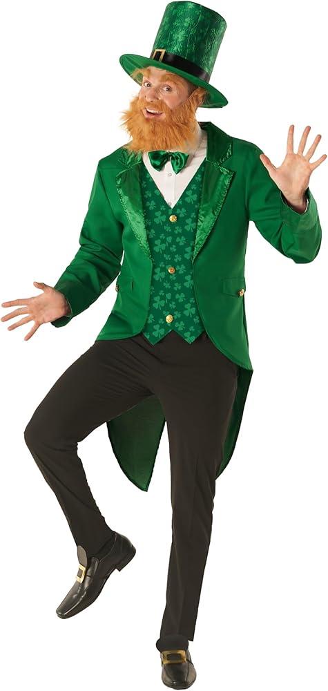 Morph Leprechaun Costume Men St Patricks Day Irish Outfit Adult Saint Patricks Day Leprechaun Attire for Men XL