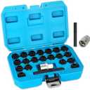 BELEY 22PCS Wheel Locking Nut Key Kit Compatible with VW Volkswagen VAG, Wheel Lock Nut Socket Adapter Set for Anti-Theft Lug Nuts