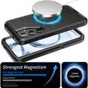 for Galaxy S25 Plus/S24 Plus Case[Compatible with MagSafe] [Shockproof] [3-Layer] Full Body Protection Rugged Heavy Duty Cover Case for Galaxy S25+/S24+ 5G,Black