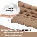 Porch Replacement Swing Cushions for Outdoor: 2-3 Seater Garden Waterproof Patio Bench Cushion with Ties - 4" Thick Swing Chair Cushion for Backyard Furniture Loveseat