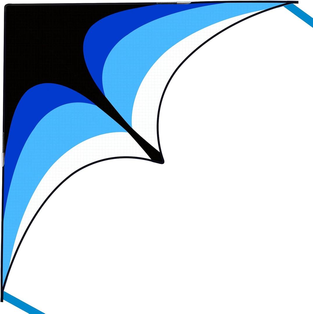 Mint's Colorful Life Delta Kite for Kids & Adults, Extremely Easy to Fly Kite for Beach Trip, Best Kites for Beginners, 300ft String Handle Included, 60"