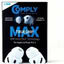 Comply TrueGrip MAX | Premium Memory Foam Replacement Earbud Tips for Apple AirPods Pro Gen 3 | Long Lasting Comfort, MAX Durability, Secure Fit, Superior Noise Isolation| White (Small) (1 Pair)