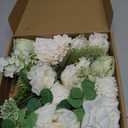 Artificial Flower Combination Box Set Artificial Flower Loose Leaves and Stems DIY Wedding Center Bouquet Bride Wedding Baby Shower White