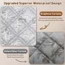 Upgrade Magnetic Insulated Door CurtainThermal Door Cover for Winter Made of Graphene and Cotton Fill Fit 36x82inch Door Screen Door Itself Size 38x84inch Curtains, Insulated Door Curtain for Doors