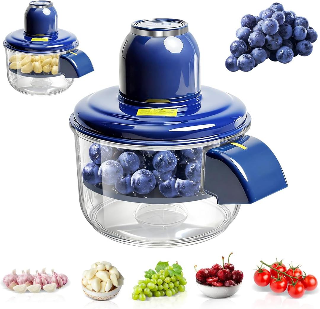 Automatic fruit and vegetable peeler New type of small fruit peeler for grapes, tomatoes, cherries and garlic, an automatic peeler for home kitchens.