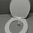 Mayfair Caswell Modern Slow Close Toilet Seat, Durable Plastic Seat, Made in USA, Round, White