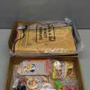 140 Pcs Dog Party Favors Dog Paw Print Party Supplies Include Stickers Mini Notebooks Pencils Badges Keychains Silicone Bracelets Stamps and Drawstring Bags Puppy Party Decorations for Kids Girl Gift