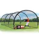 ORIENGEAR Baseball Batting Cage 30FT for Backyard, Training Equipment Cages for Hitting and Pitching Practice, Softball Baseball Nets for Batting with Frame and Net