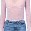 HUGO Women's Mesh Long Sleeve Crop Top (XS)
