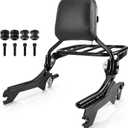 HoldFast Sissy Bar Upright for FLFB, FLFBS FXBR, FXBRS, Detachable Passenger Backrest w/Sport Luggage Rack w/Docking Hardware Fits Harley Softail Fat Boy Breakout 2018-2025