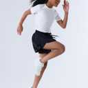 2-3 Pack Girls Flowy Butterfly Shorts with Pockets Liner 2 in 1 Skirt for Fitness, Athletic Running Sports (White)