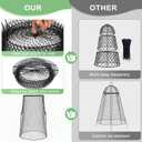 5 Pcs 17.7" Tall Garden Cloches for Plants, 5.9" Long Legs Ground Stakes Plant Cages Stackable Storage, Rustproof Plants Chicken Wire Cloche Plant Protectors from Animals for Squirrels, Rabbits, Deers
