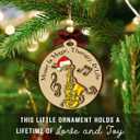 8 x Saxophone Christmas Ornament 2025 - Saxophone Gifts for Men, Women, Musical Instrument Ornaments, Music Gift Ideas for Jazz Lovers, Musicians - Wooden Hanging Christmas Tree Decorations