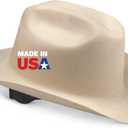Jackson Safety Cowboy Hard Hat - Non-Vented, Full Brim, 4-Point Ratchet Suspension Safety Helmet for Men & Women - ANSI Z89.1 Class E & OSHA Compliant - Made in USA (Tan)