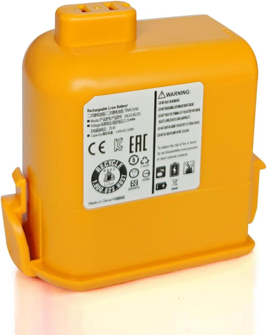 3000mAh Replacement Battery for LG Cord Zero A9, Battery for A9 Series Cordless Stick Vacuum Cleaner A9, A927KGMS, A927KVMS, A908VMR, A9S, A9M, A9 MAX, A9 Plus, A9K-CORE, A9K MAX, A9T-Ultra, A9K-PRO