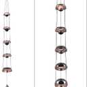 Copper Hand of God Temple Wind Chime  5-Bell Red Copper Feng Shui Chime with Sacred Hand of God Medallion for Porch, Patio, Garden Dcor & Memorial Keepsake