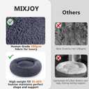 MIXJOY Orthopedic Dog Bed Comfortable Donut Cuddler Round Pet Beds Ultra Soft Washable Dog and Cat Cushion Bed (20''/23''/30'') (30'', Grey-Blue)