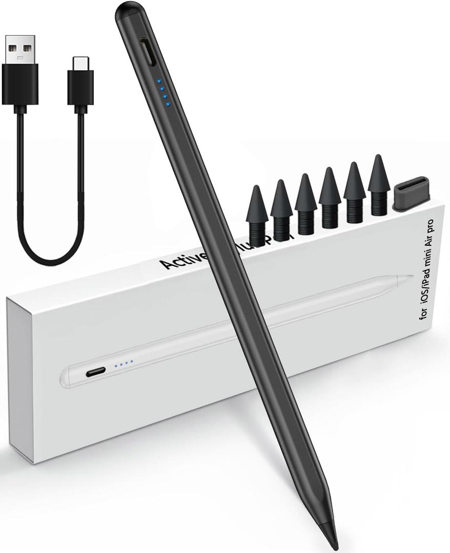 Pencil for Apple iPad A16 10th Generation | Stylus Pen for iPad 2025-2018 11th6th Gen, Pro 11"/12.9"/13" M4, Air 11"/13" M2/M3, Mini A17 Pro/6/5 | Palm Rejection  Blank