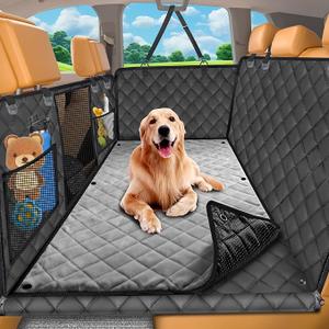 URPOWER Dog Back Seat Extender for Tesla Model Y, Hard Bottom Dog Car Seat Cover Holds 400 lbs, Waterproof Dogs Hammock for Car Pet Backseat & Door Protector Dogs Car Bed for Model Y 2025-2020