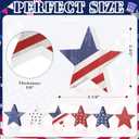 COCHIE 4th of July Decorations Wooden Star Set of 6, Labor Day Decor, Patriotic Memorial Day Tiered Tray Decor, Red White and Blue Veterans Day Decorations for Home Office Table Shelf (Vintage)