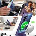 TORRAS Strong Magnetic & Seamless Stand for Samsung Galaxy S26 Ultra Case, Fit for MagSafe, Mil-Grade Drop Protection, Kickstand for Samsung Galaxy S26 Ultra Case, Translucent Back/Purple Edge