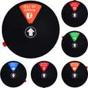 Rotating Office Door Sign with State Diagram - 6" Magnetic & Adhesive Privacy Sign with 6 Status Modes (In A Meeting/Working Remotely/Back Soon/Do Not Disturb/Out Of Office/Please Knock) (Black, 6 inches)