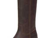 Mid Calf Boots for Women Chunky Block Low Heel Square Toe Comfortable Casual Trendy Stylish Boots (8.5, Matte Dark Brown)