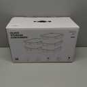 5-Pack Borosilicate Glass Containers with Tempered Lids, 35.2oz/4.4 Cup Airtight Meal Prep Set, Microwave/Freezer Safe (Pink)